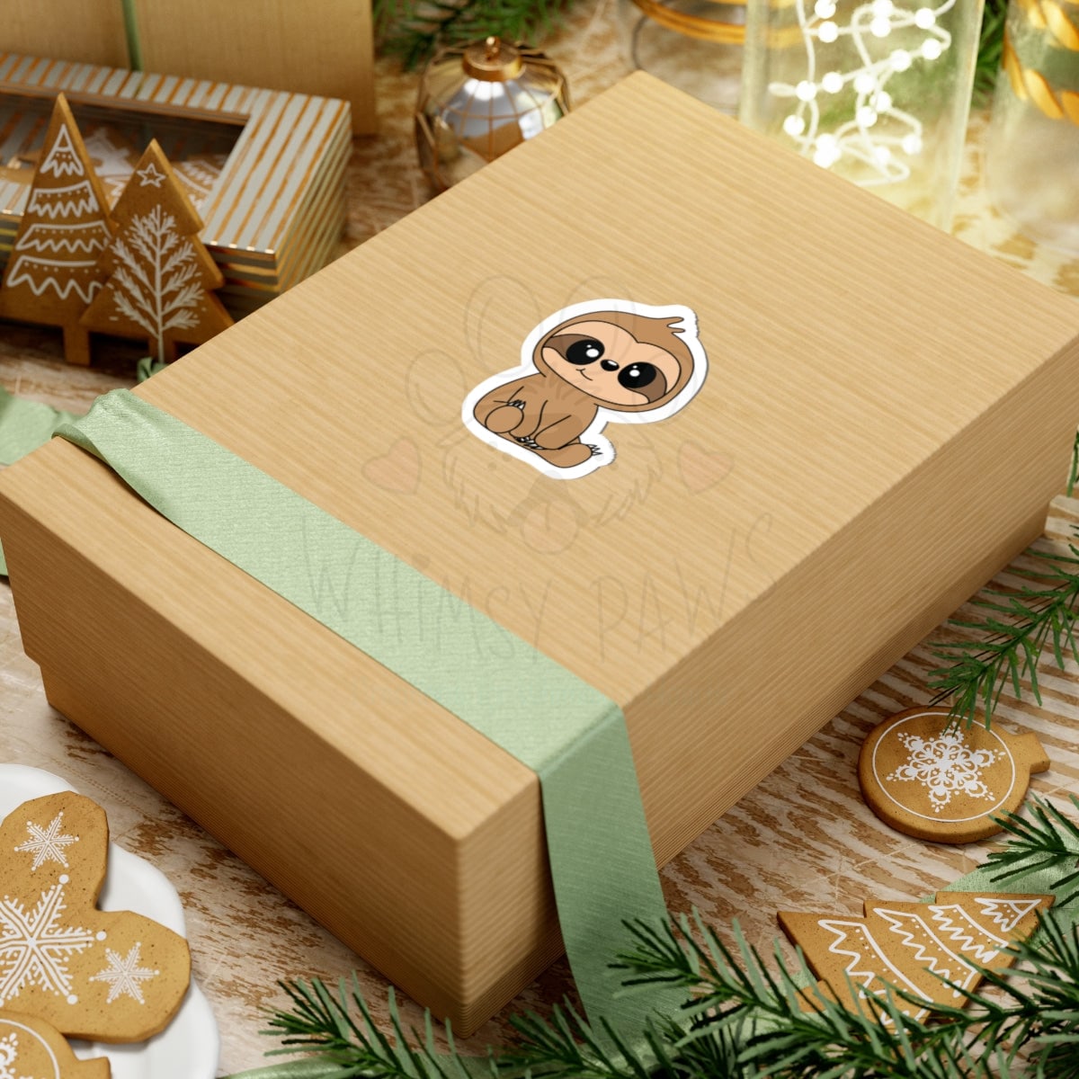 Cute Sloth Kiss-Cut Stickers | Adorable Laptop Decals for Animal Lovers