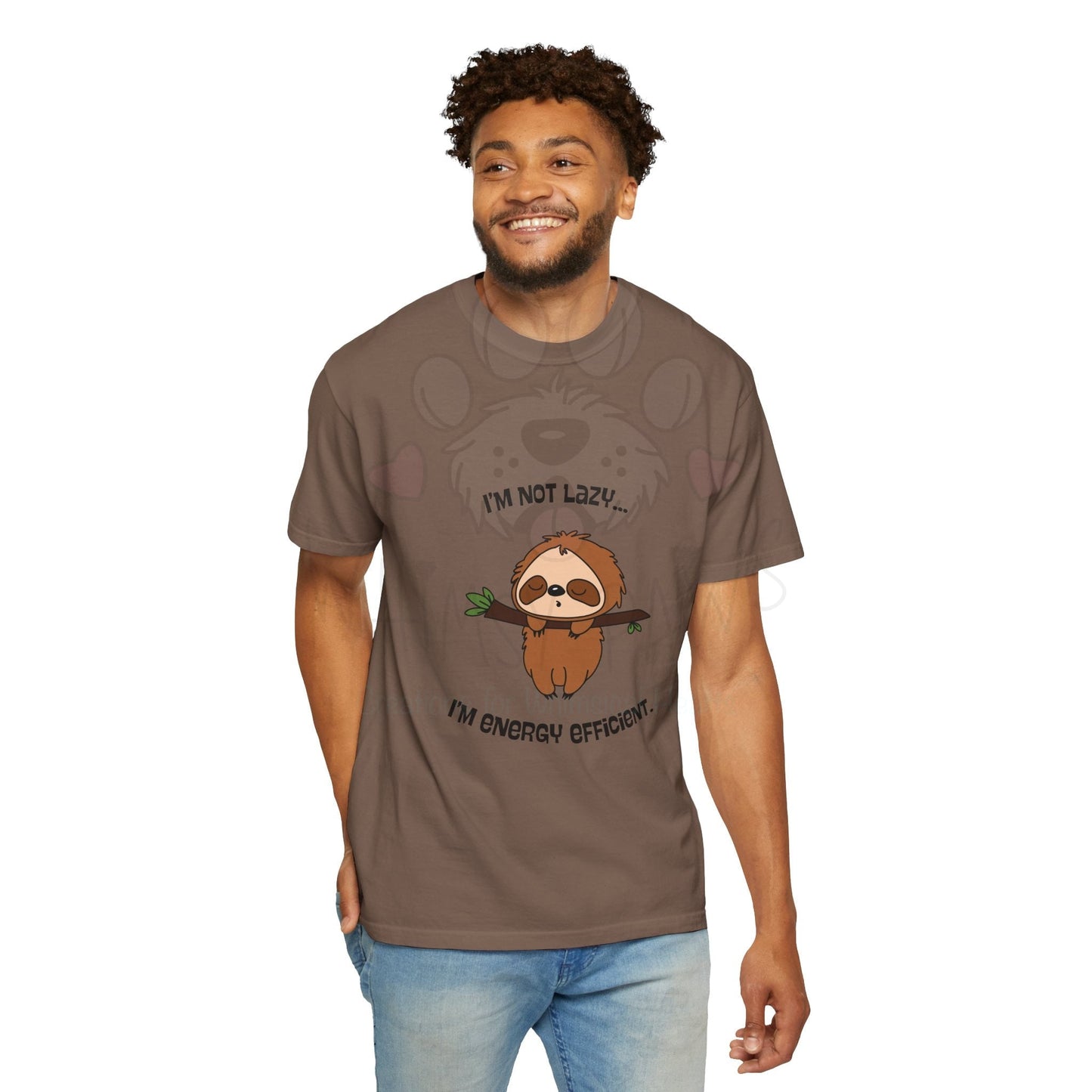 Funny Sloth T-Shirt - "I'm Not Lazy, I'm Energy Efficient" - Unisex Tee