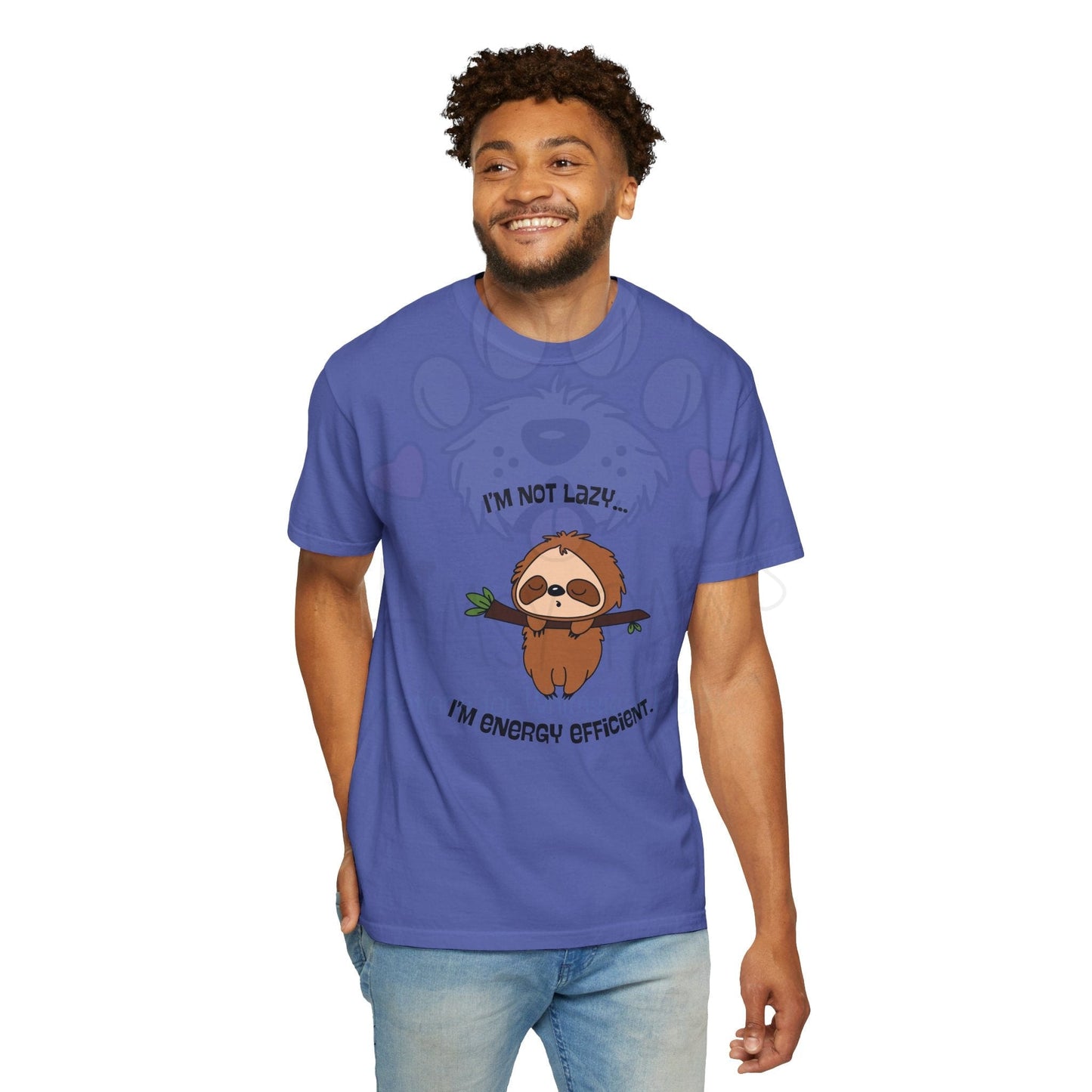 Funny Sloth T-Shirt - "I'm Not Lazy, I'm Energy Efficient" - Unisex Tee