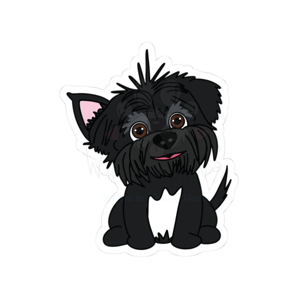 Scruffy "Tiko the Terrier" Dog Kiss-Cut Stickers - Perfect for Pet Lovers & Gift Giving