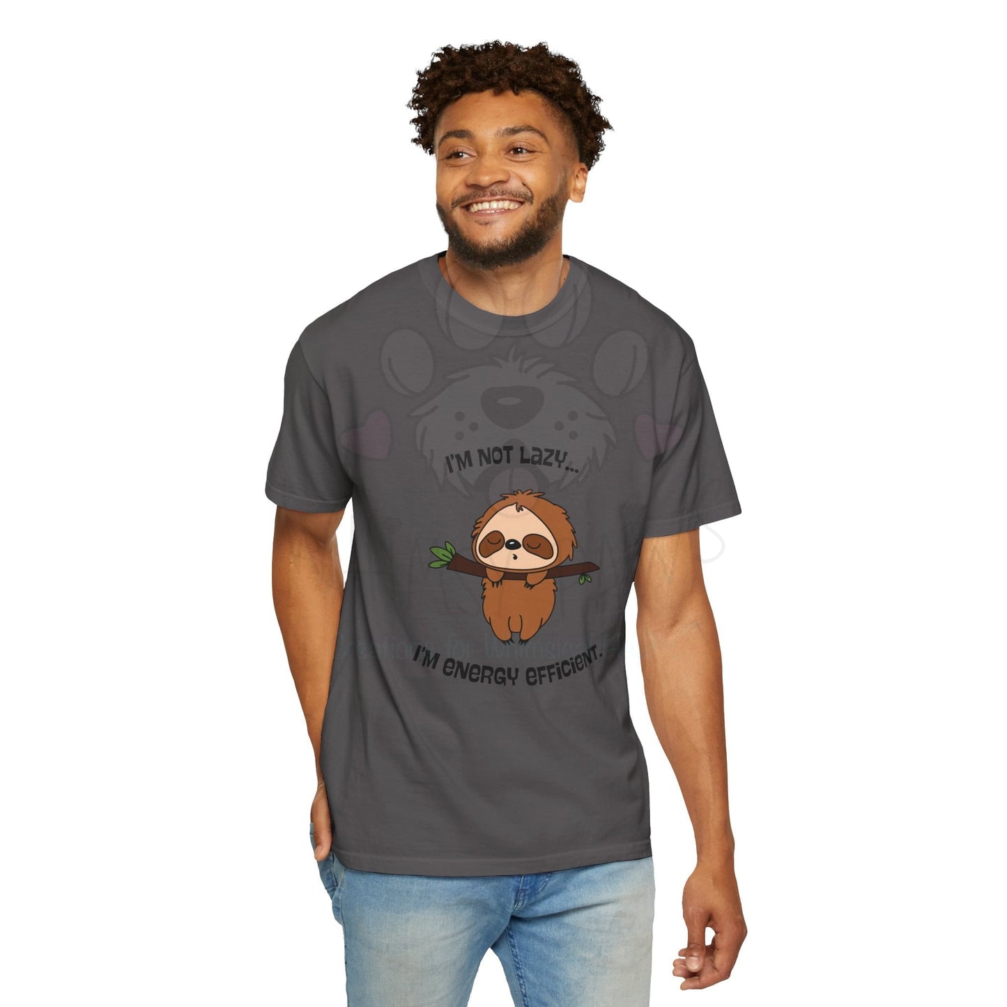 Funny Sloth T-Shirt - "I'm Not Lazy, I'm Energy Efficient" - Unisex Tee