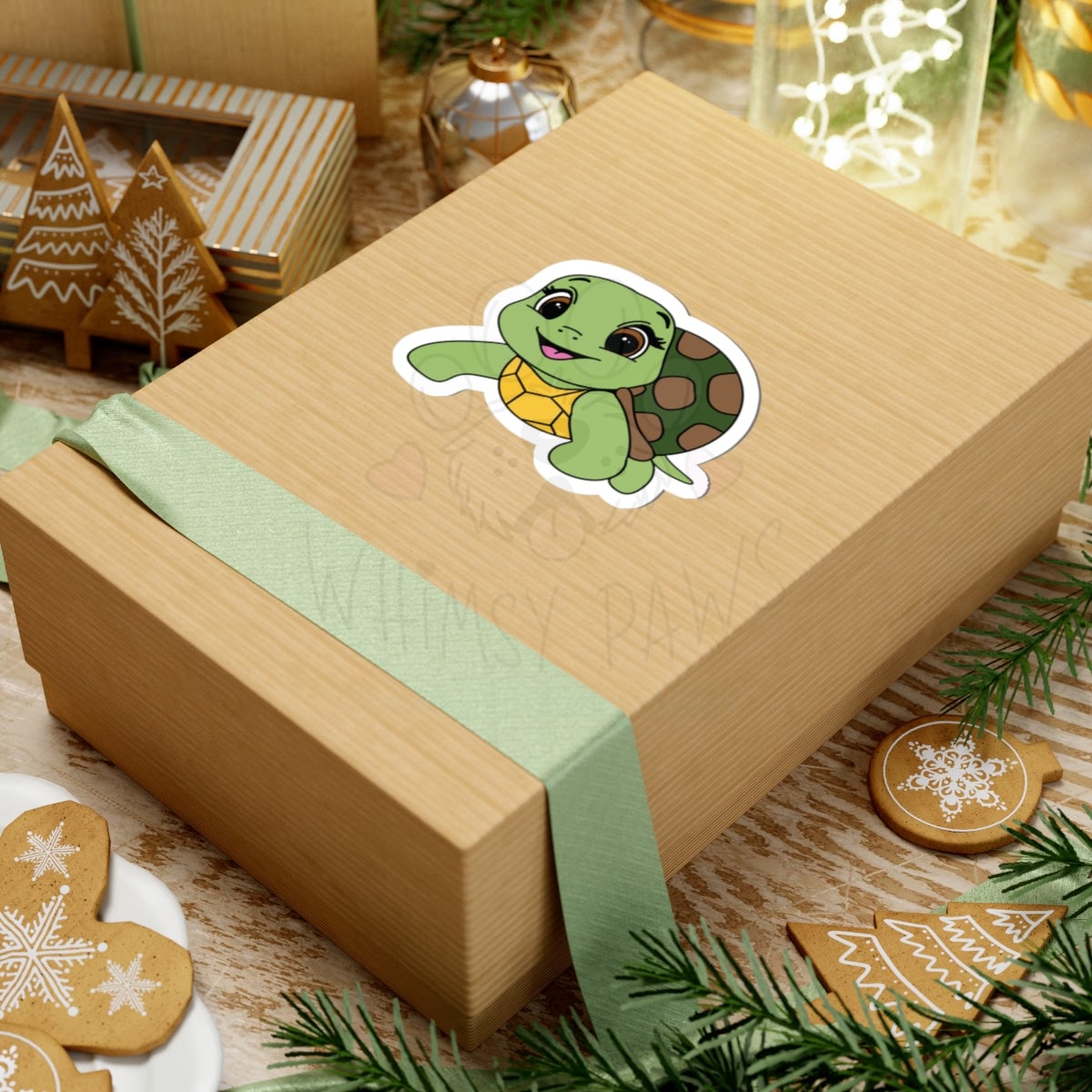 Cute Turtle Kiss-Cut Stickers - Adorable Ocean-themed Decor for Kids