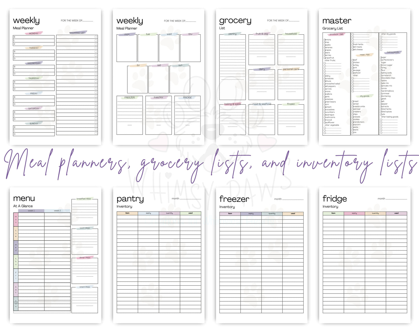 Ultimate Daily, Weekly, and Monthly Dog Lover Printable Planner Bundle