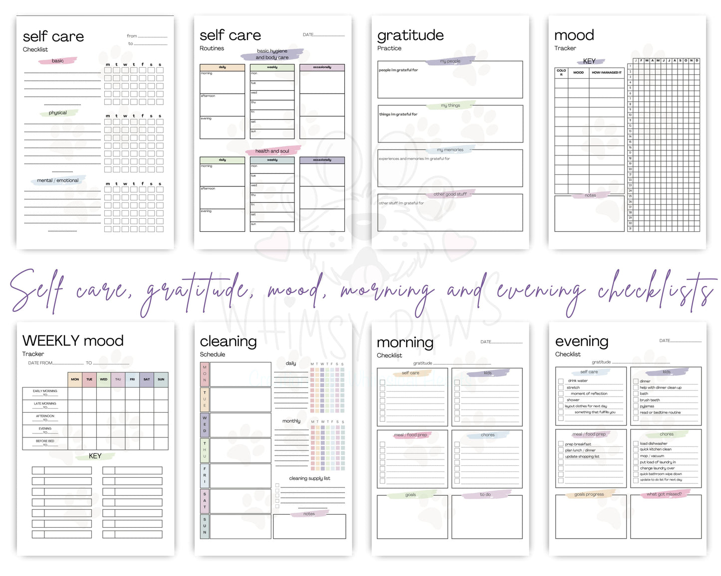 Ultimate Daily, Weekly, and Monthly Dog Lover Printable Planner Bundle